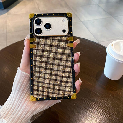 Luxury Metal Frame Magnetic Ring Stand Mobile Back Cover for iPhone