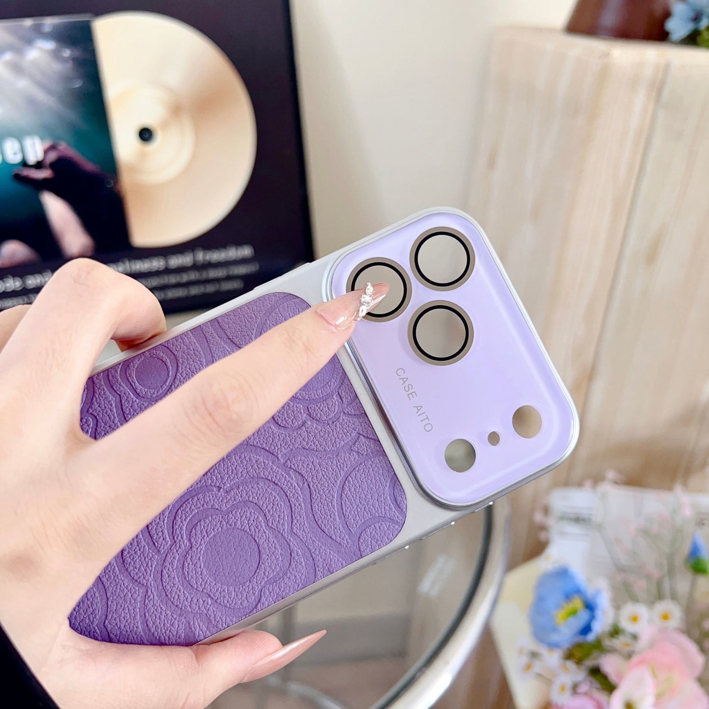 Soft Leather Texture Camera Protection Mobile Back Cover for iPhone
