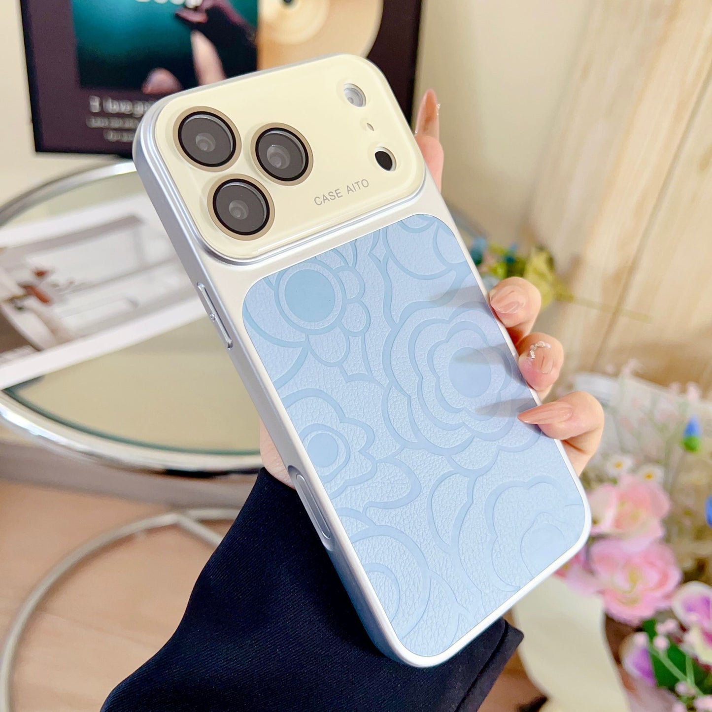 Soft Leather Texture Camera Protection Mobile Back Cover for iPhone