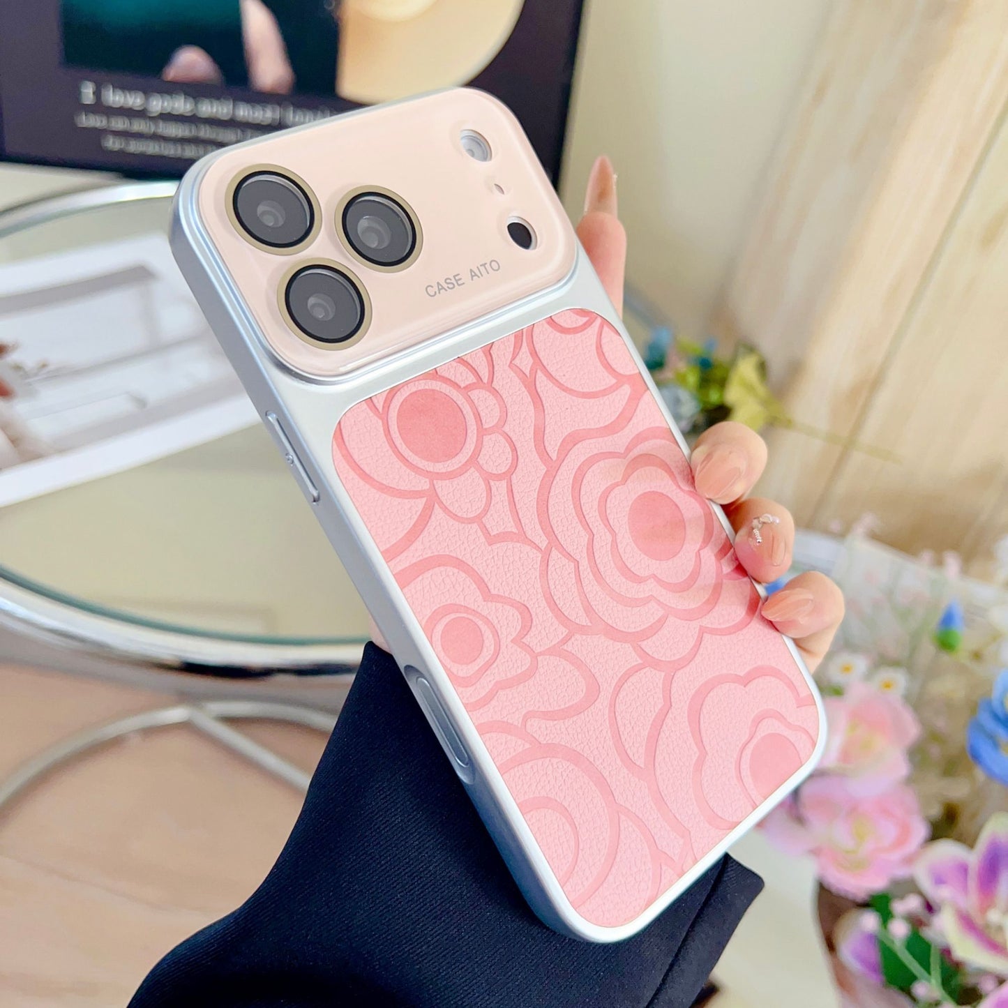 Soft Leather Texture Camera Protection Mobile Back Cover for iPhone