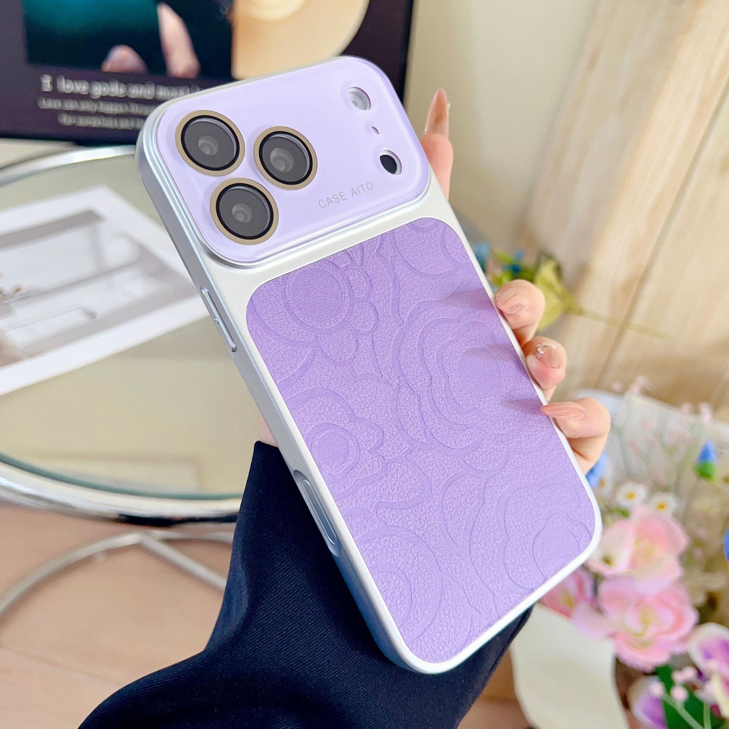 Soft Leather Texture Camera Protection Mobile Back Cover for iPhone