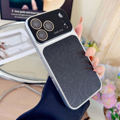 Soft Leather Texture Camera Protection Mobile Back Cover for iPhone