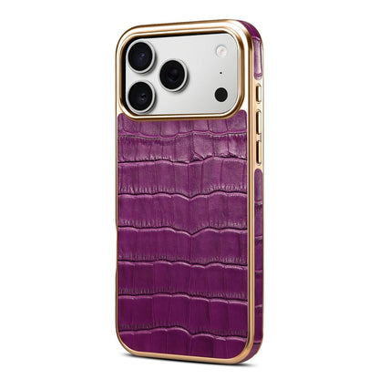 Crocodile Texture Leather Finish Mobile Back Cover for iPhone