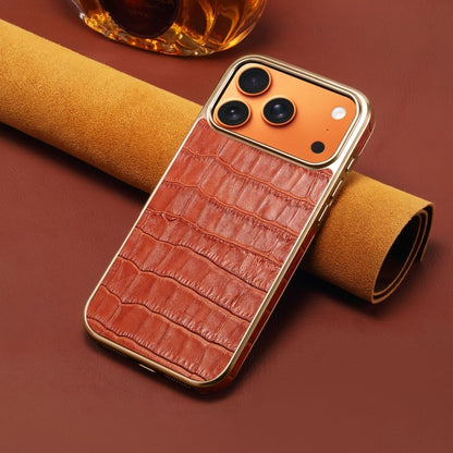 Crocodile Texture Leather Finish Mobile Back Cover for iPhone