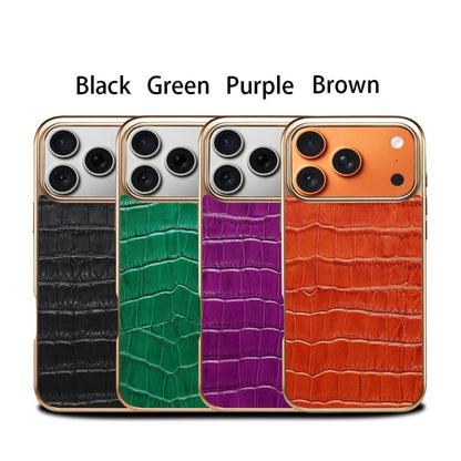 Crocodile Texture Leather Finish Mobile Back Cover for iPhone