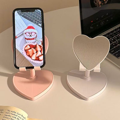 Heart Shape Adjustable Mobile Stand – Cute Desk Phone Holder