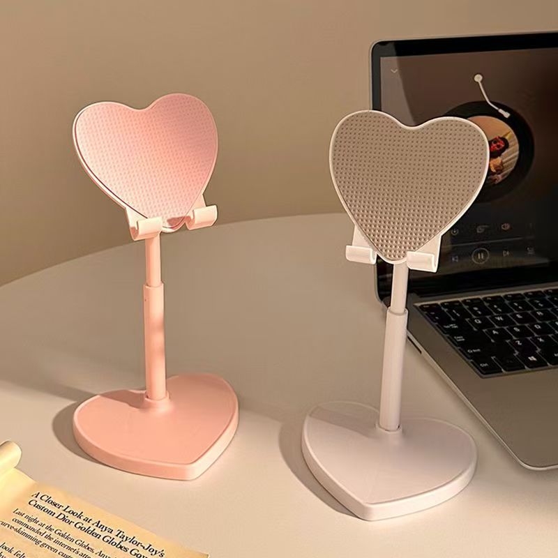 Heart Shape Adjustable Mobile Stand – Cute Desk Phone Holder