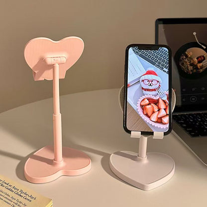 Heart Shape Adjustable Mobile Stand – Cute Desk Phone Holder