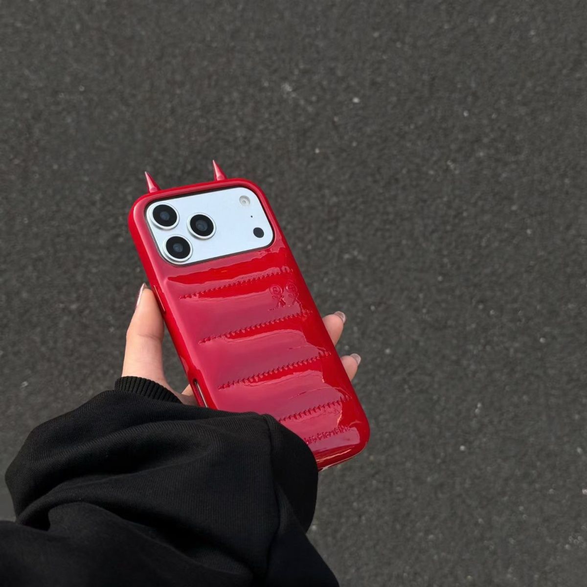 Cute Devil Horn Soft Silicone iPhone Case – Shockproof Protective Cover