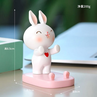 Cute Bunny Mini Showpiece – Kawaii Rabbit Desk Decor Figurine