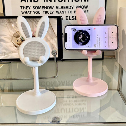 Cute Bunny Ear Mobile Phone Holder Stand – Adjustable Desk Stand