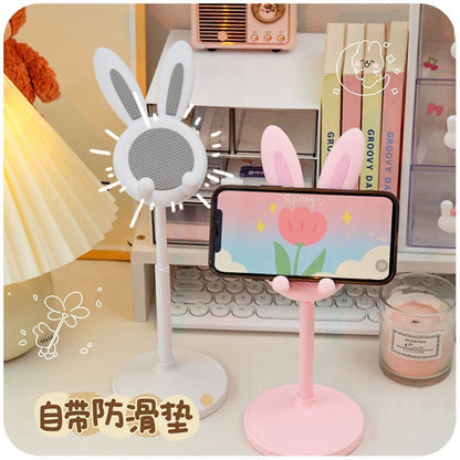 Cute Bunny Ear Mobile Phone Holder Stand – Adjustable Desk Stand