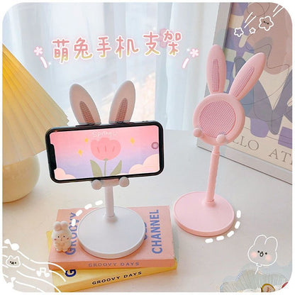 Cute Bunny Ear Mobile Phone Holder Stand – Adjustable Desk Stand