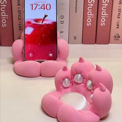 Cute Cat Paw Phone Holder Stand – Soft Desk Mobile Stand