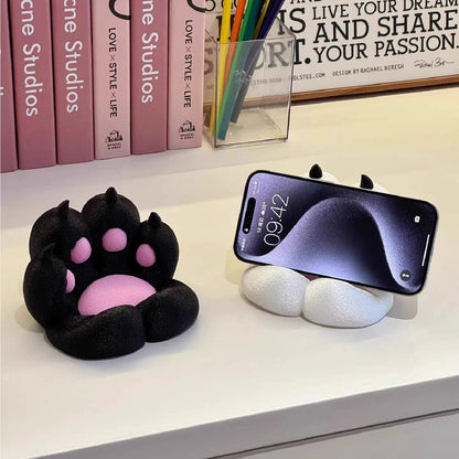 Cute Cat Paw Phone Holder Stand – Soft Desk Mobile Stand