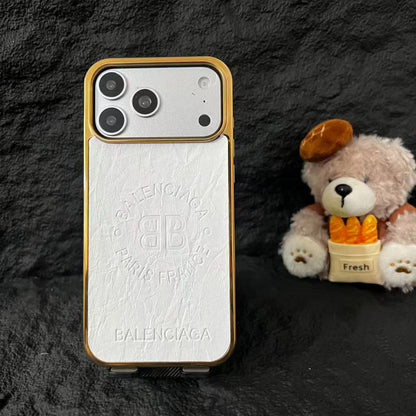 Luxury Leather Texture Phone Cover – Premium Designer Aesthetic Case