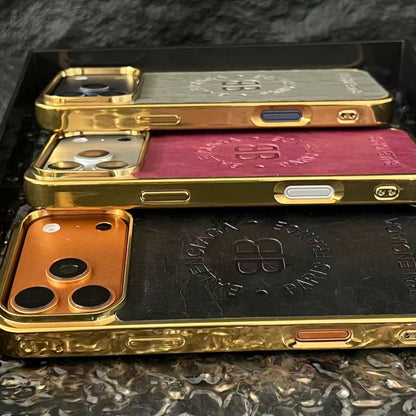 Luxury Leather Texture Phone Cover – Premium Designer Aesthetic Case