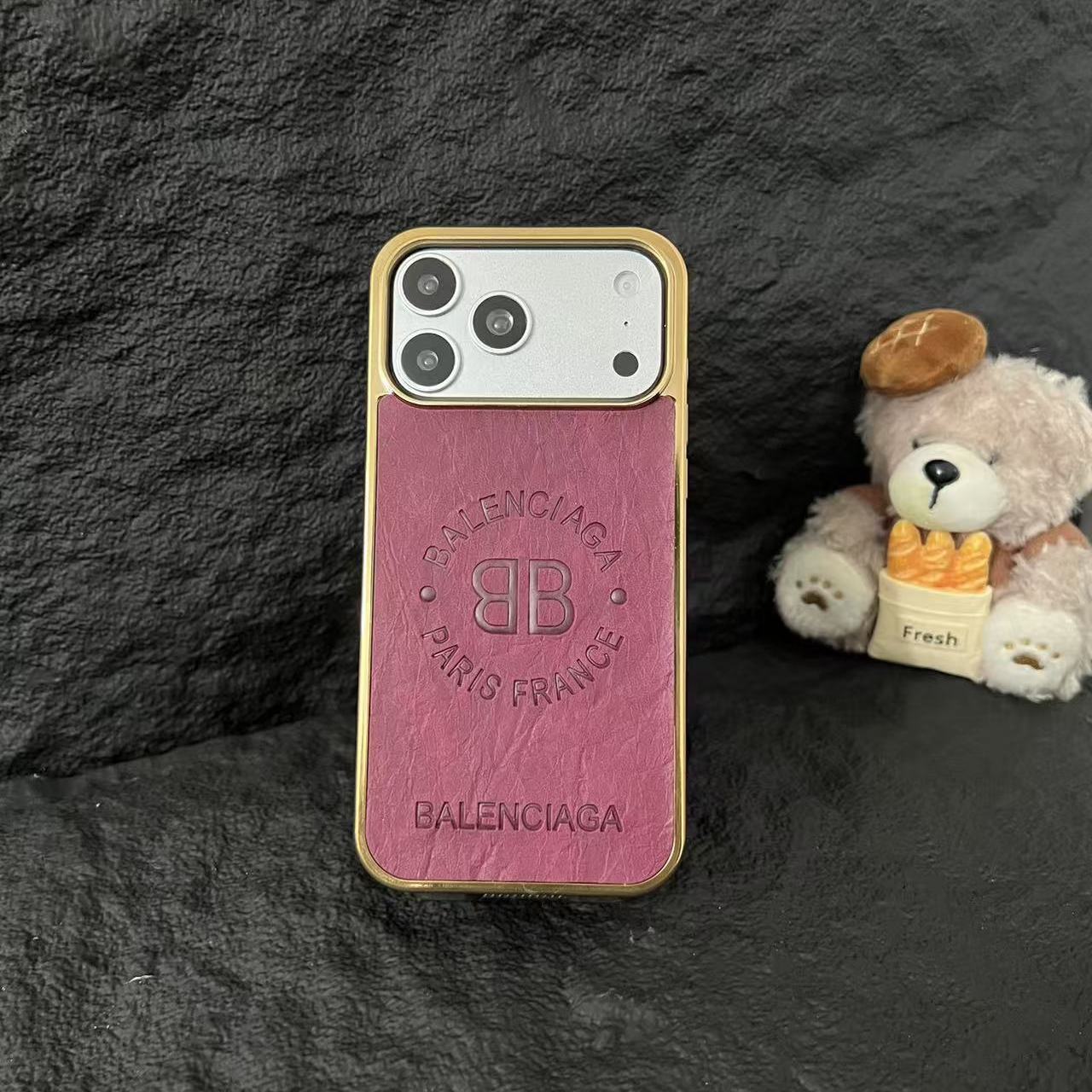 Luxury Leather Texture Phone Cover – Premium Designer Aesthetic Case