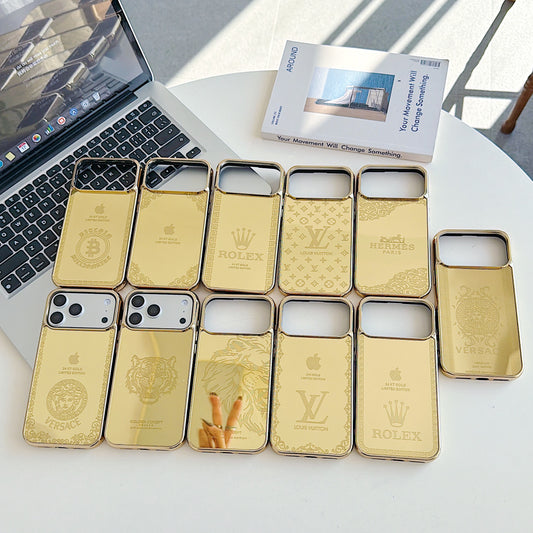 Gold-Tone Mirror Finish Designer Phone Case