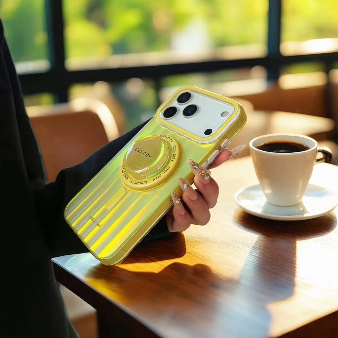 Mint Clear Grip Stand Protective iPhone Case