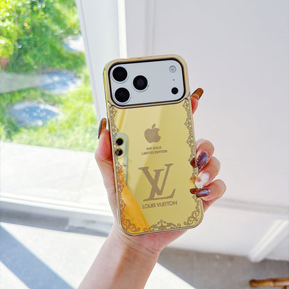 Gold-Tone Mirror Finish Designer Phone Case