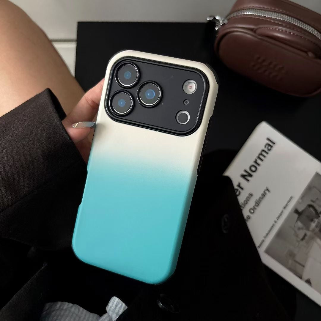 Matte Gradient Protective Phone Case with Camera Bumper