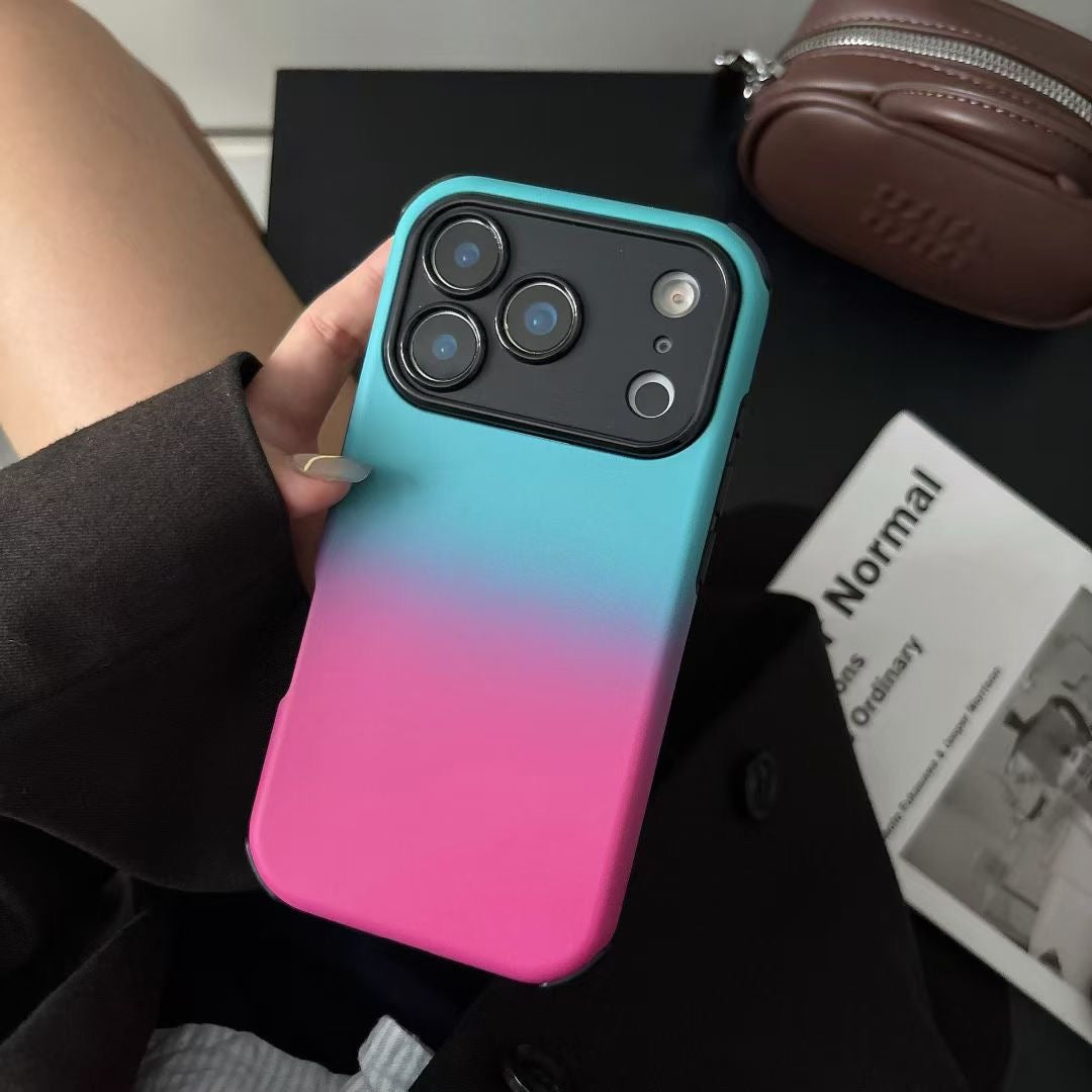 Matte Gradient Protective Phone Case with Camera Bumper