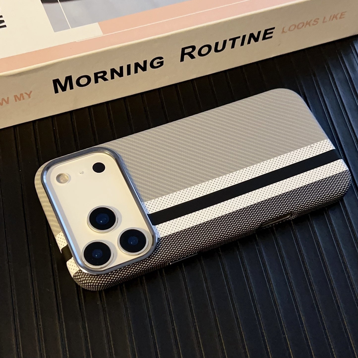 Premium Striped Hybrid iPhone Case