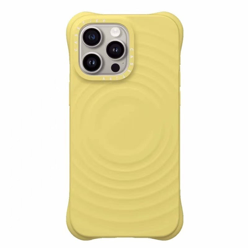 Bright Wave Texture Shockproof MagSafe iPhone Case