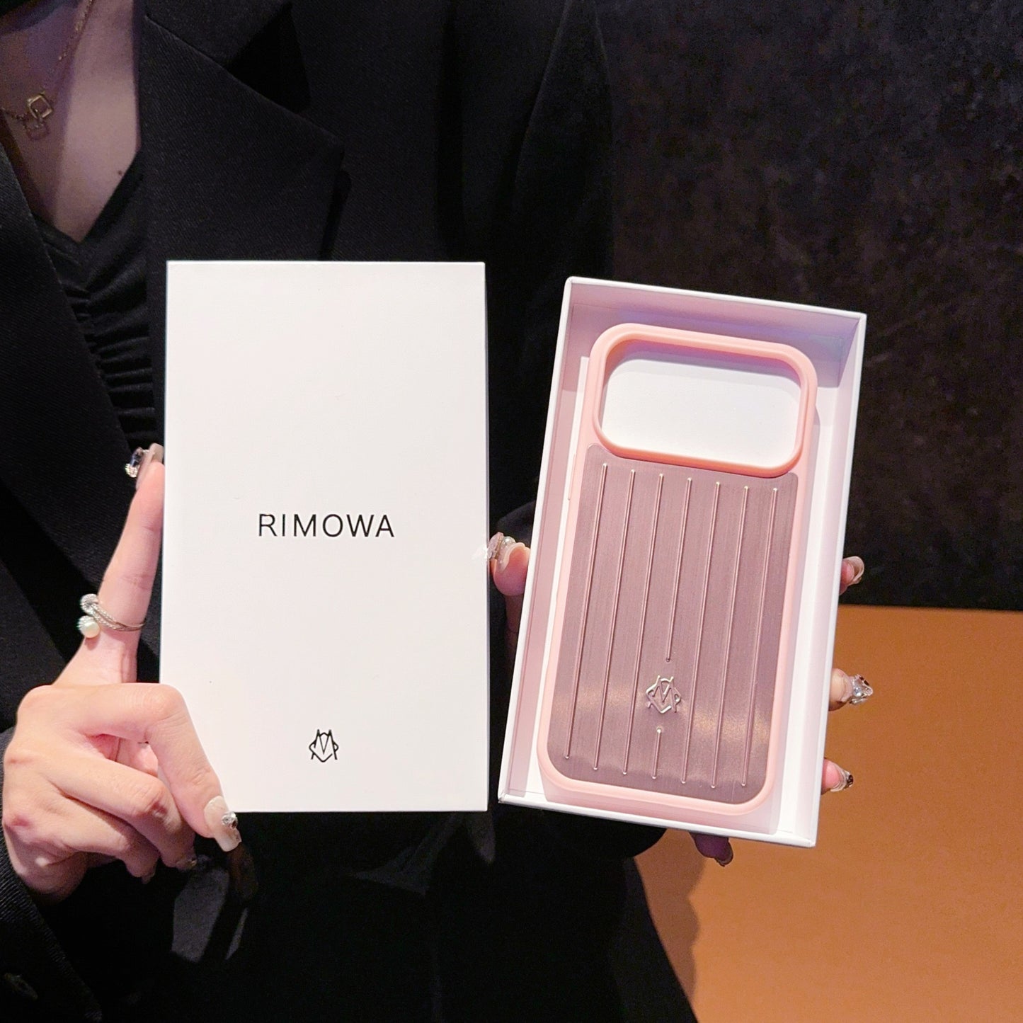 Luxury Metal Finish Striped iPhone Case