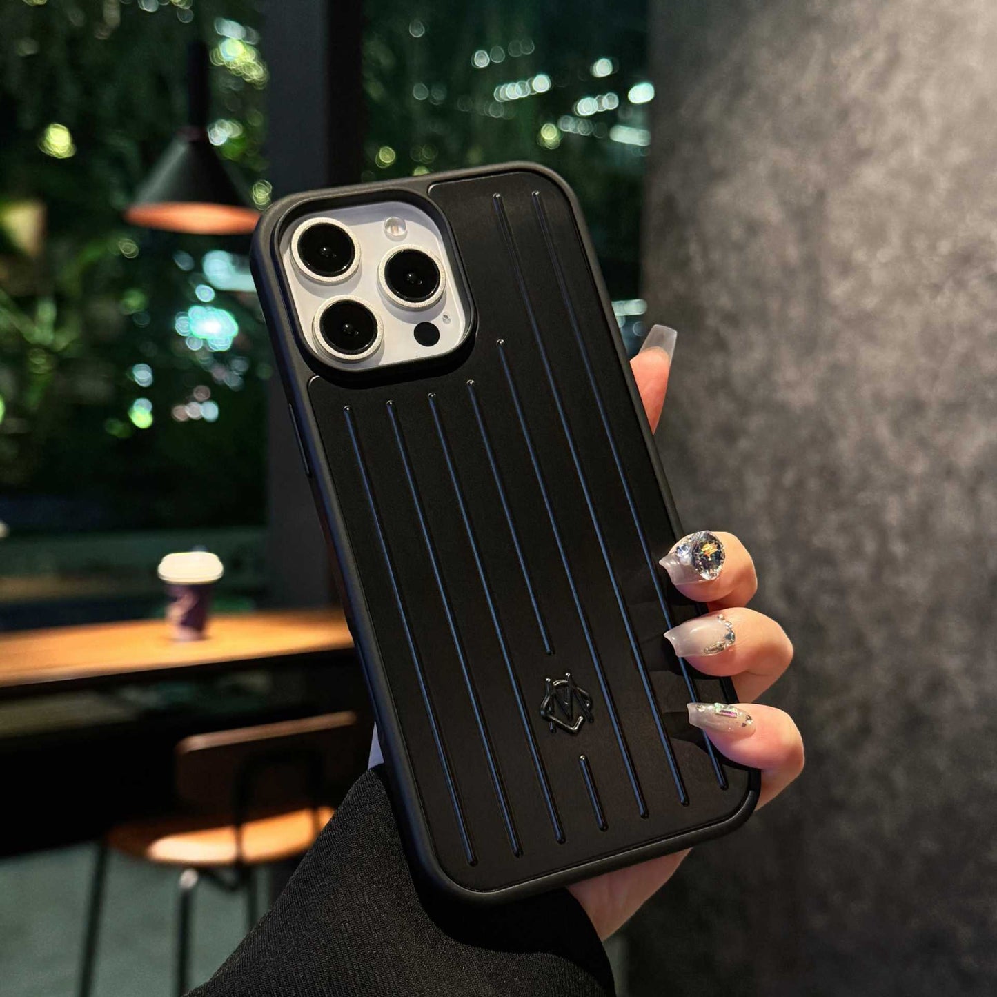 Luxury Metal Finish Striped iPhone Case