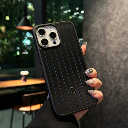 Luxury Metal Finish Striped iPhone Case