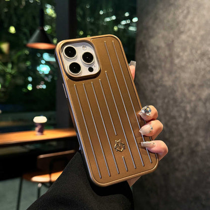 Luxury Metal Finish Striped iPhone Case