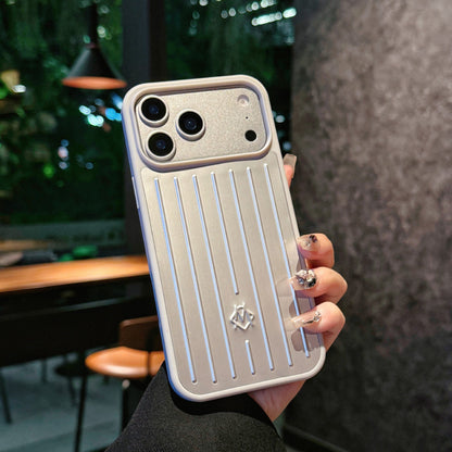 Luxury Metal Finish Striped iPhone Case