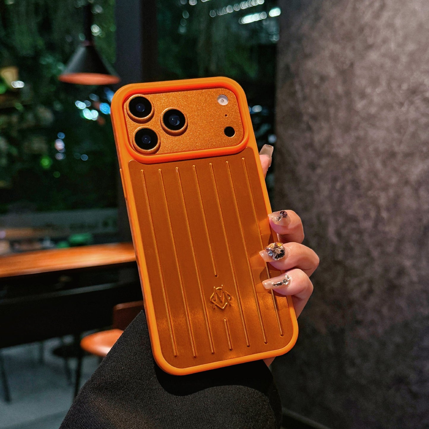 Luxury Metal Finish Striped iPhone Case