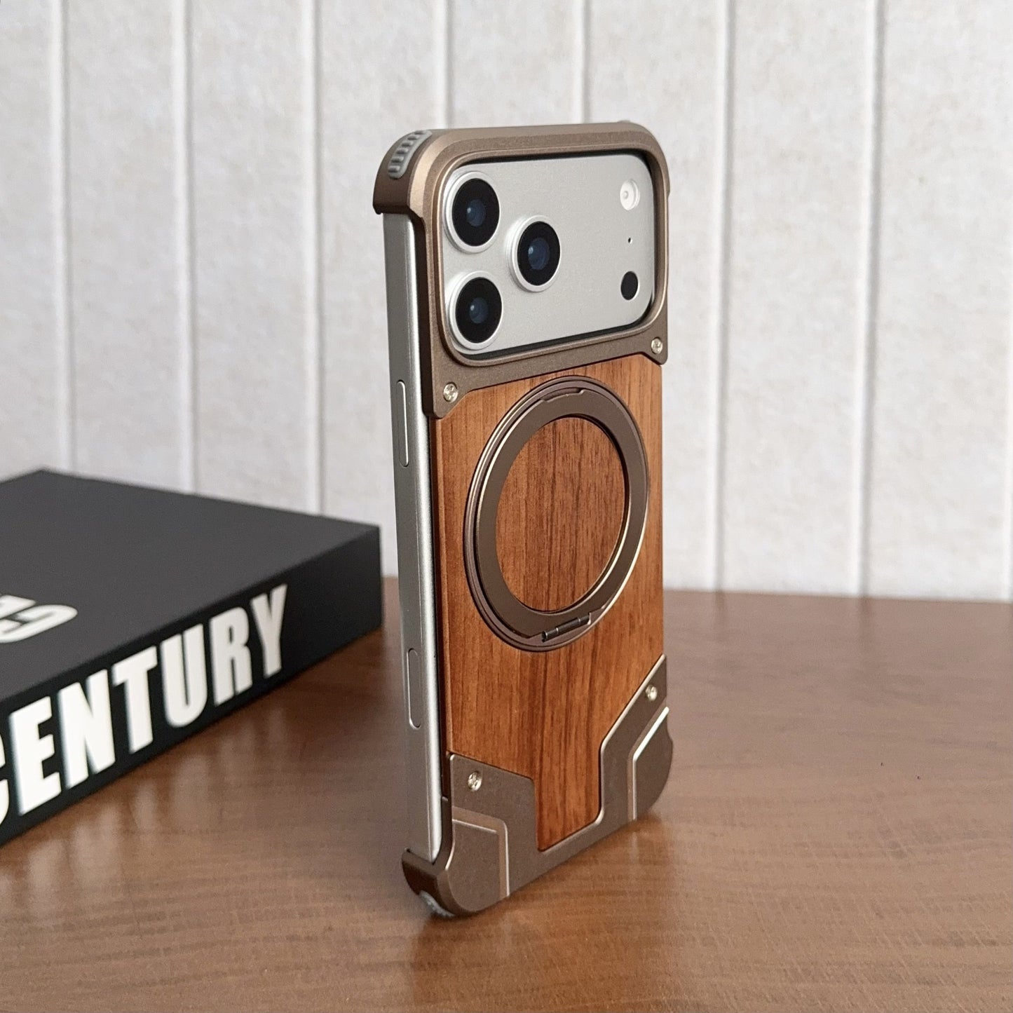 Premium Metal + Wood Hybrid DIY Phone Case