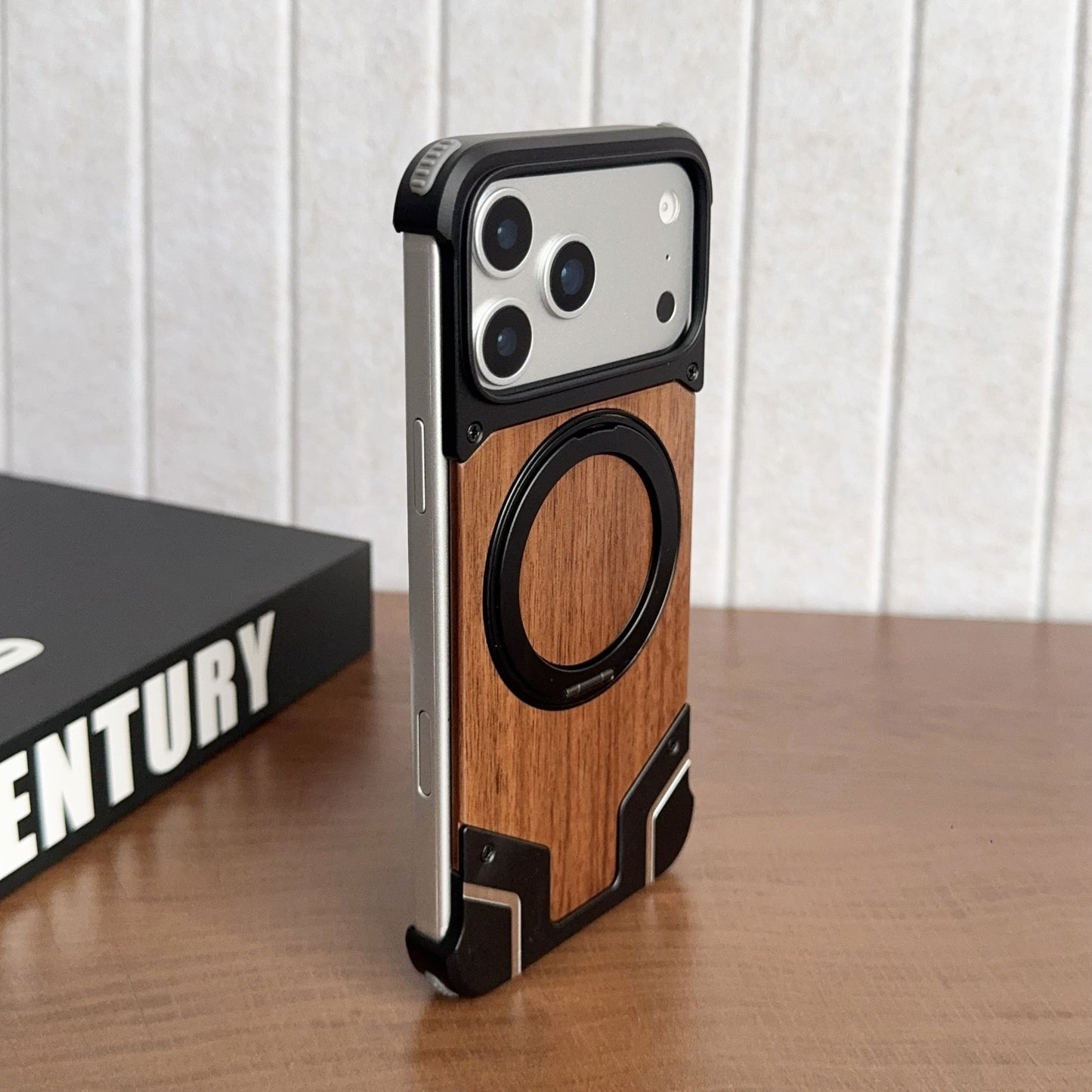 Premium Metal + Wood Hybrid DIY Phone Case