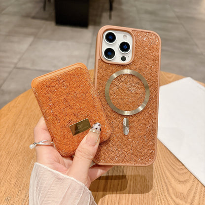 Luxury Black Glitter MagSafe Phone Case