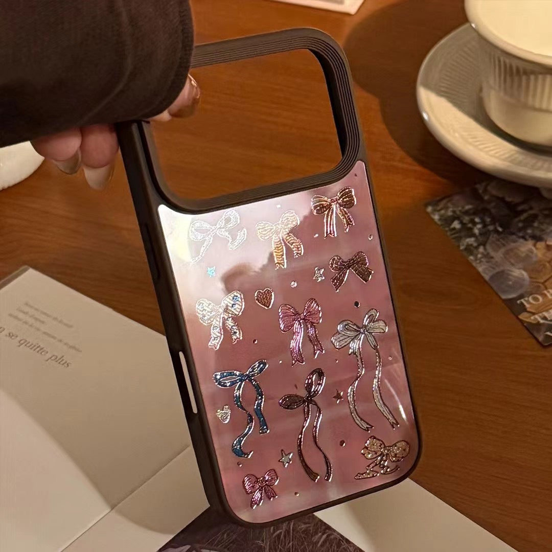 Cute Bow Design Protective iPhone Case with Textured Grip