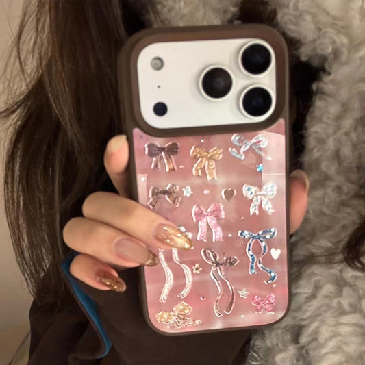 Cute Bow Design Protective iPhone Case with Textured Grip