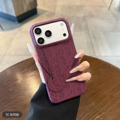 Embossed Monogram iPhone Case with Matching Charm