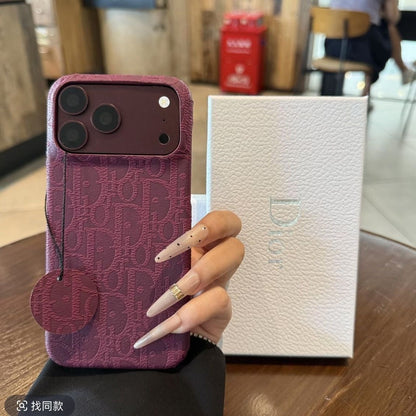 Embossed Monogram iPhone Case with Matching Charm