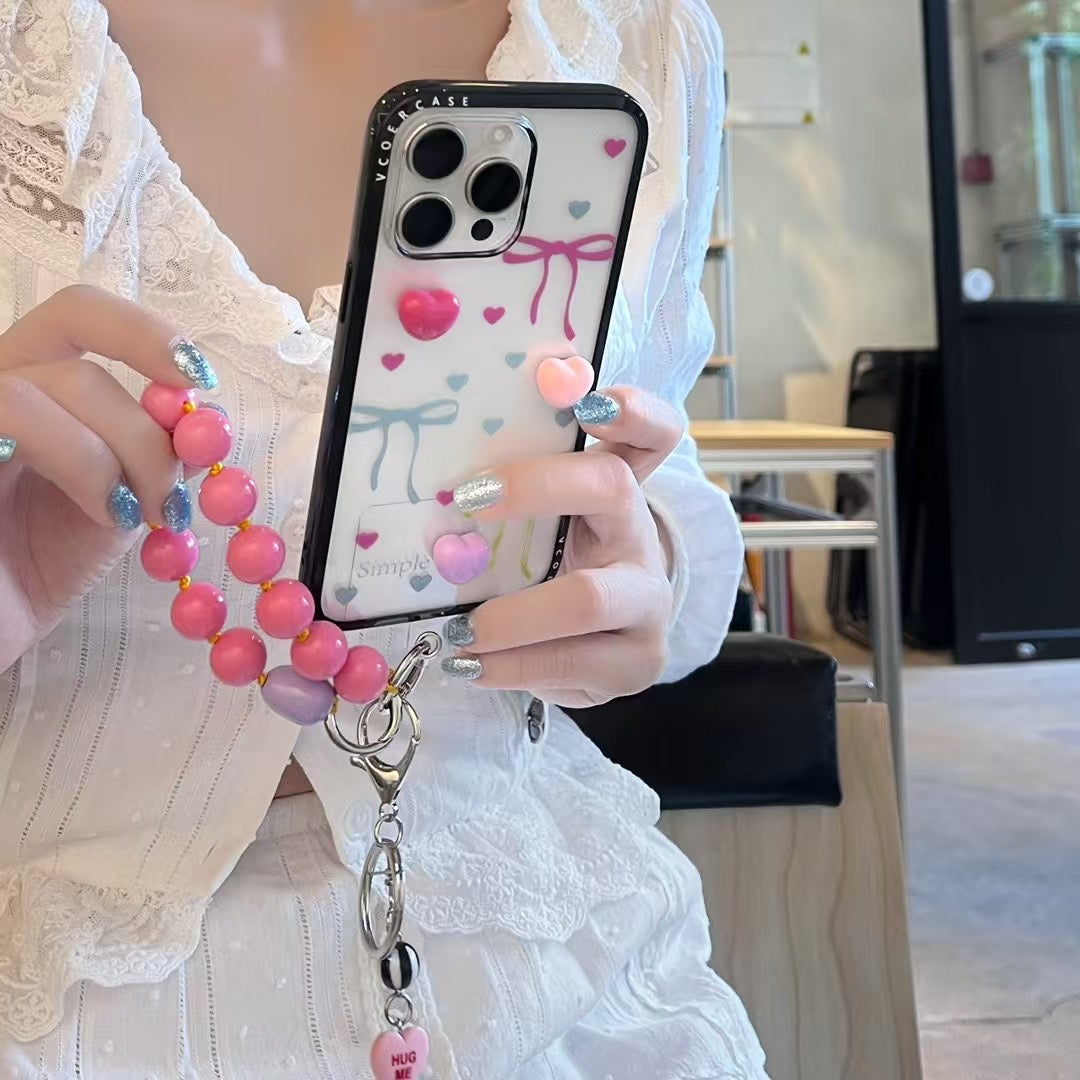 Heart & Bow Phone Case with Charm