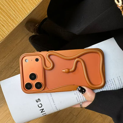 Snake Design iPhone Case with Protective Bumper and 3D Rope Detail