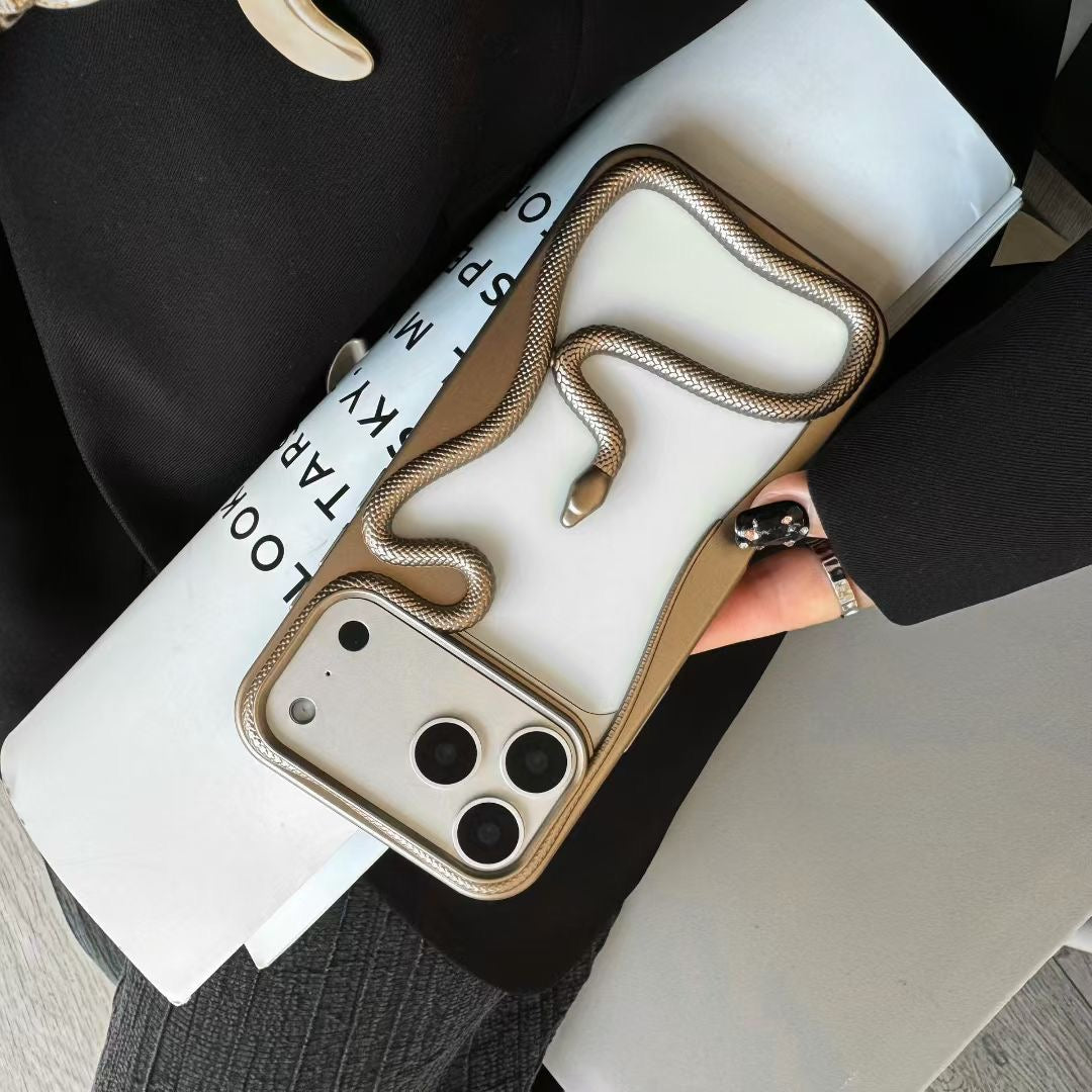 Snake Design iPhone Case with Protective Bumper and 3D Rope Detail