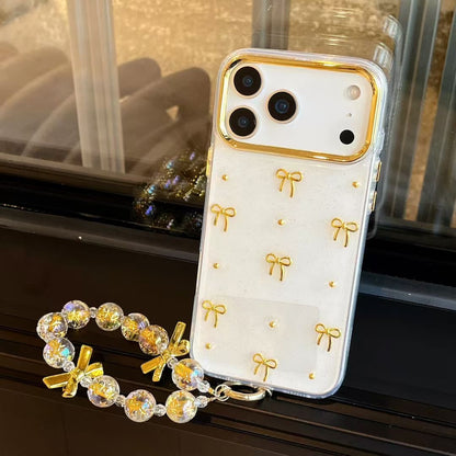 Gold Bow Design Phone Case