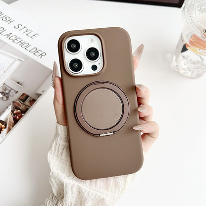 Solid Color iPhone Case with Built-In Ring Holder and Protective Bumper