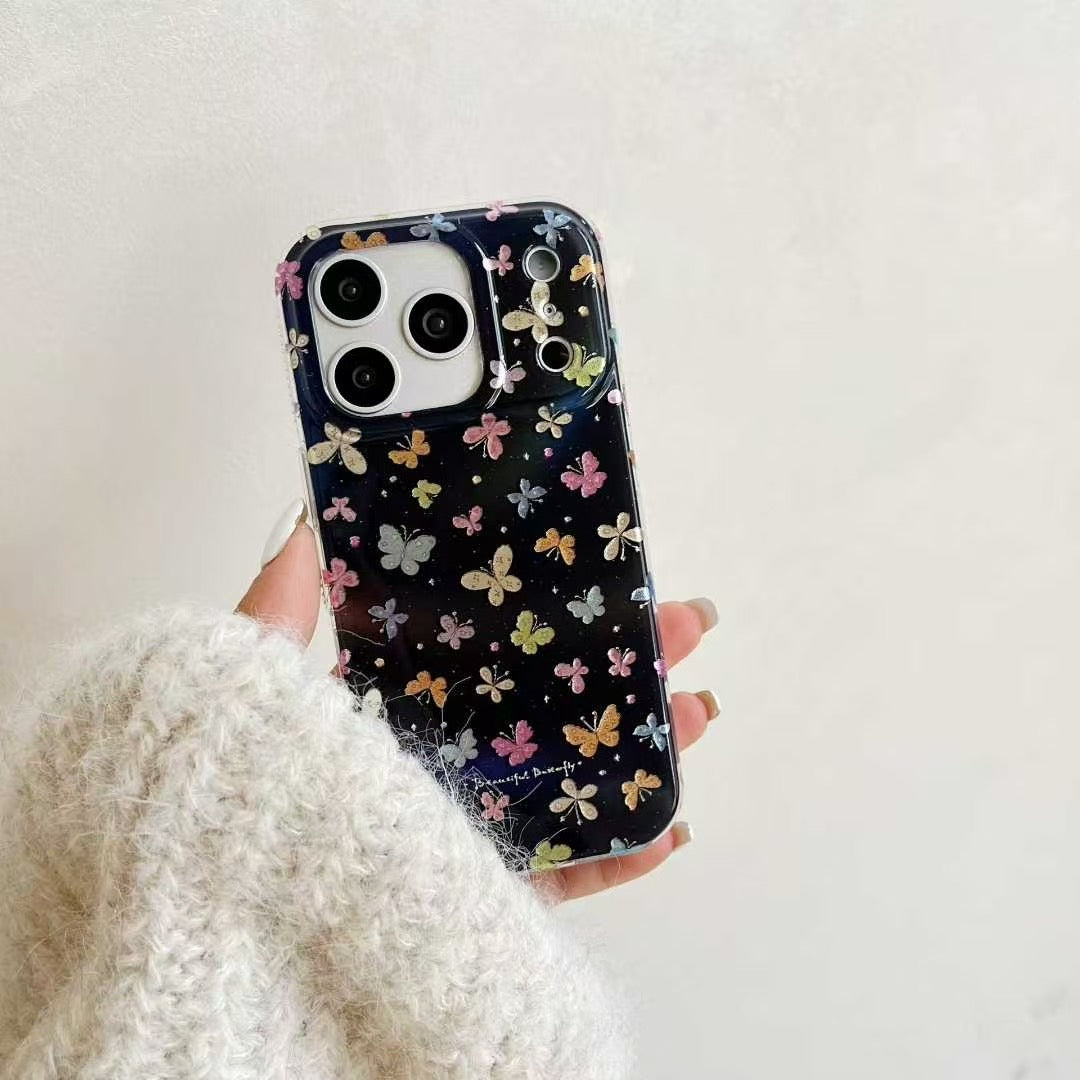 Colorful Butterfly Print Clear Protective Phone Case