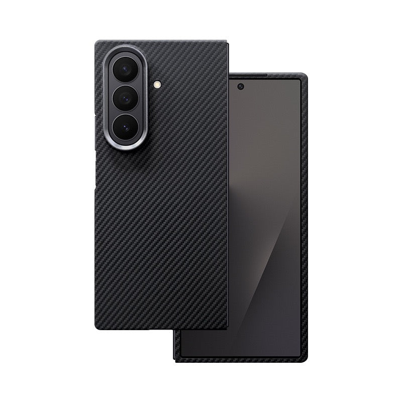 Carbon Fiber Texture Protective Phone Case with Camera Guard