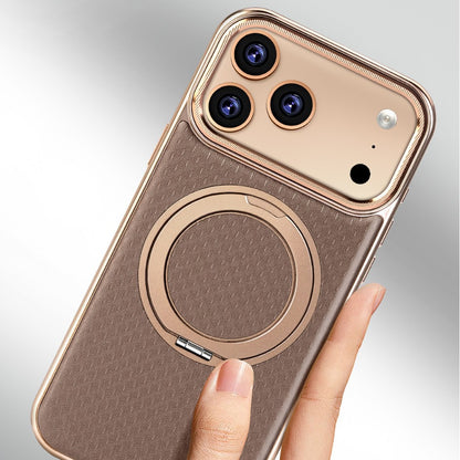 MagSafe Compatible iPhone Case with 360° Ring Stand – Orange